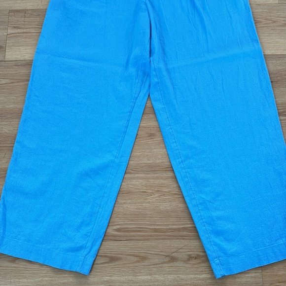 A New Day Women's High-Rise Linen Wide Leg Fluid Pants Blue Sz 16 - Picture 4 of 9